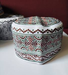 หมวกสวดมนต์ของชาวมุสลิมแบบปักสำหรับผู้ใหญ่หมวกบาคาติโทบิอิสลามใส่สบายสไตล์บังคลาเทศ - Product Image 6