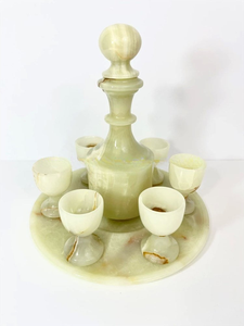 Elegante Botella de Vino de Ónix Verde con Copas Pequeñas, Perfecta para el Hogar, Bar, Cenas, Entretenimiento, Juego de Regalo Único Hecho a Mano - Product Image 2