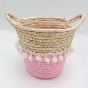 Yulin Jiafu panier de paille tissé rond pots de fleurs jardinière avec fonction de stockage écologique technique de tissage écologique - Product Image 2