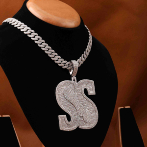 Personnalisé Luxueux Pendentif En Argent Sterling 925 SS Lettre Plein Glacé Lab Cultivé Diamant Hip Hop À La Mode Pendentif Pour Hommes Cadeau - Product Image 3