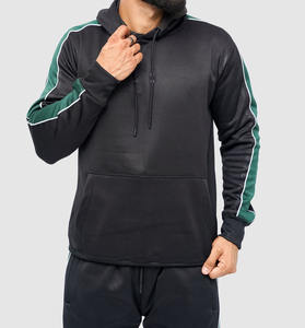 Ensemble de survêtement et pantalon de jogging surdimensionné en coton 100% avec broderie de patchs délavés, logo personnalisé, style automne - Product Image 4