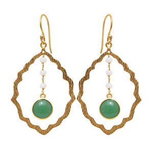Boucles d'oreilles pendantes en argent sterling 925 à la mode de Casa De Plata Véritable pierre de lune en apatite verte pour les mariages et les fêtes - Product Image 6