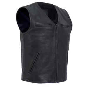 Chaleco de Motociclista de Cuero Vintage de Invierno New Look, Transpirable, Impermeable, Ecológico, de Alta Calidad, Marrón, Negro, Talla Personalizada - Product Image 2