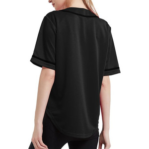 เสื้อเบสบอลและซอฟต์บอลคุณภาพสูง แห้งเร็ว ระบายอากาศได้ดี ปรับแต่งได้ตามต้องการ พร้อมสีและโลโก้ตามสั่ง ผลิตจากโพลีเอสเตอร์ 100% สำหรับชุดกีฬา - Product Image 3