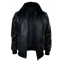 Blouson bomber en cuir noir pour homme, chaud, respirant, coupe-vent, doublure en polaire, séchage rapide