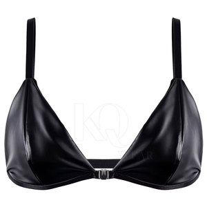 Soutien-gorge en cuir pour femmes de qualité supérieure, grande taille, léger, respirant, matière douce, confortable, extensible, ajustement parfait, devant tendance, pour les fêtes - Product Image 1