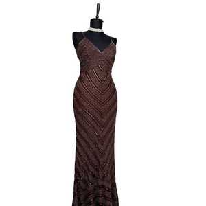 Robe de soirée de style fête élégante haut de gamme antistatique Maxi longueur avant Silhouette droite pour les événements formels Proms Cocktails - Product Image 5