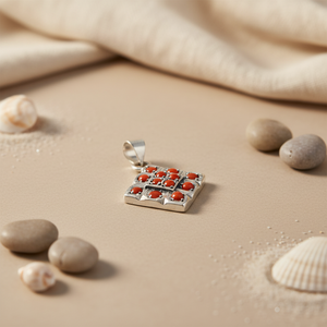 จี้เงินแท้ 925 ประดับพลอยสีแดง ชุบโรเดียม ทองชมพู สไตล์ศาสนา ลายตัวเลข สำหรับผู้หญิง ดีไซน์หรูหรา - Product Image 3