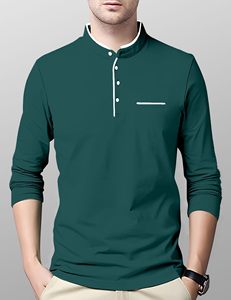 Gran oferta de camisetas de manga larga de algodón transpirable para mujer/hombre, ropa de calle con hombros caídos, camisa de manga larga de punto, venta al por mayor - Product Image 4