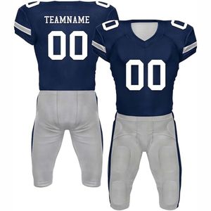 Maillots et pantalons de football américain personnalisés OEM avec logo vierge, impression numérique, courts, anti-humidité, protection UV pour adultes - Product Image 1