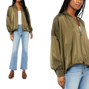 Chaqueta de Satén para Mujer, Estilo Nuevo, Transpirable, con Estampado Floral, Chaqueta Bomber de Satén Personalizada, Ropa Urbana, Chaqueta Varsity de Satén para Mujer - Product Image 6