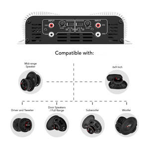 Taramps DS 1200x4 2 Ohms 1200 Watts RMS 4 canaux 300 Watts RMS Digital Crossover HPF LPF Bridgedable Car Audio Amplifier - Product Image 5