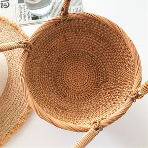 Panier de fleurs avec poignée pour cadeau de fruits, décor de table, vente en gros, paniers en rotin faits à la main de meilleure qualité - Product Image 6