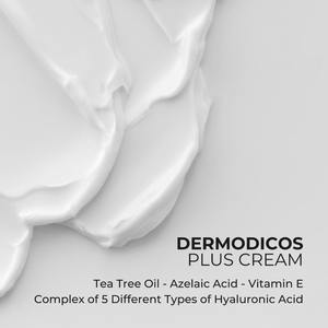 Crème Dermodicos Plus 30ml Huile d'arbre à thé Acide hyaluronique Vitamine E Crème hydratante naturelle pour le visage Thérapie hydratante profonde Lotion - Product Image 2
