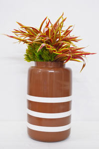 แจกันตกแต่งพื้นรูปกลองสุดพิเศษแจกันตกแต่งบ้าน/งานแต่งงานสองโทนสีเคลือบผงโลหะใหม่ - Product Image 2