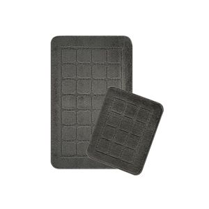 Ensemble de tapis de salle de bain en polypropylène à base antidérapante naturelle, 2 pièces, texture douce durable, absorbant l'eau, lavable, 50x80 - Product Image 5