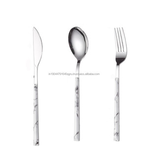 Hot Selling Marble Design Handle Stainless Steel Fork Spoon Knife Cutlery <b>Set</b> - Product Image 6