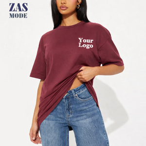 T-shirt décontracté en maille à manches courtes pour femme, nouvelle collection été 2026, grande taille, coupe ample, 100 % coton, vente en gros, ODM - Product Image 1