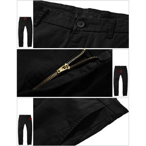 Pantalons chino en coton pour hommes, best-sellers 2025, taille haute, nouveau motif, style droit, respirant, délavé à la pierre - Product Image 5