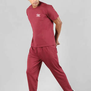 100% coton hommes Slim Fit T-Shirt & Pantalon ensemble respirant Durable T-Shirt & Pantalon ensemble pour la vente en ligne - Product Image 3