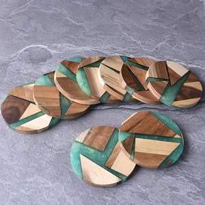 <b>Decorative</b> Indian Mango Wood and Resin Coasters Handicraft Tea Coffee Wine Mats for <b>Kitchen</b> Table <b>Decoration</b> India <b>Accessories</b> - Product Image 6