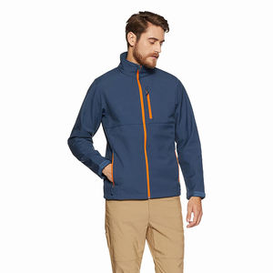Chaqueta de invierno Softshell delgada para hombre, OEM, personalizada, impermeable, transpirable, de secado rápido, a prueba de viento, con cuello levantado, tela de malla para exteriores - Product Image 1