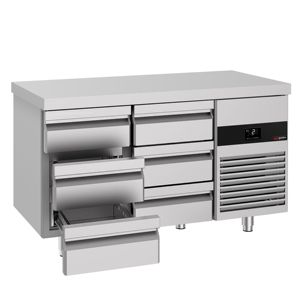 Réfrigérateur de comptoir commercial PREMIUM - 1400x700mm - avec 6 tiroirs - capacité 281 litres - Product Image 3