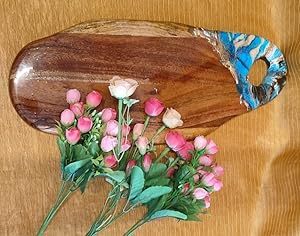 Ensemble de grande planche à découper en bambou d'acacia et noyer biologique planche à découper de cuisine avec rainure pour jus de fruits - Product Image 5