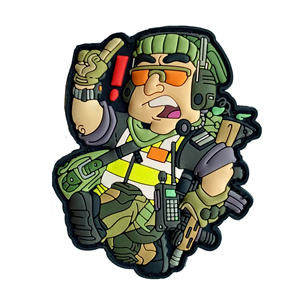 เลื่อมยางพีวีซีแบบทำด้วยมืองานเย็บปักสำหรับหมวกผ้าใบสร้างสรรค์แผ่นปะติดโลโก้ตามสั่ง3D จากโรงงานโดยตรง - Product Image 1