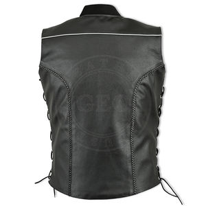 Gilets en cuir de moto OEM personnalisés pour femmes - Product Image 6