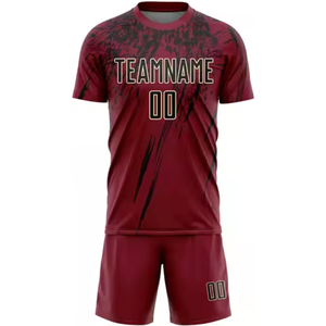 เสื้อฟุตบอลผ้าโพลีเอสเตอร์พิมพ์ลายแบบระเหิด100% สินค้ามาใหม่ชุดทีมคุณภาพสูงสั่งทำได้ - Product Image 2