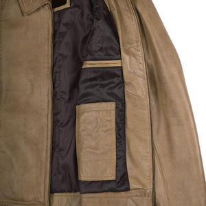 Chaqueta de Cuero de Oveja de Color Personalizado para Hombre, Cómoda, Transpirable, Impermeable, Diseño de Cuello Alto para Invierno, para Uso Casual - Product Image 5