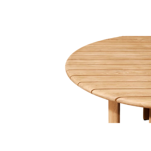 Contemporary Outdoor <b>Round</b> Teak Wood Outdoor <b>Table</b> Solid Wood <b>Patio</b> Dining <b>Table</b> Modern Restaurant Furniture - Product Image 4