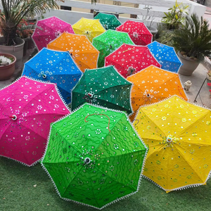 Lot de 10 20 40 50 100 Parapluies multicolores brodés avec des motifs miroir pour la décoration de plafond, la mise en scène - Product Image 1