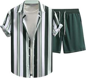 Nuevo Conjunto de Dos Piezas de Talla Grande para Hombre, Traje de Verano con Estampado Digital de Letras, Pantalones Casuales de Playa, Camiseta y Traje para Hombre - Product Image 3