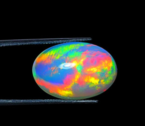 Cabochon d'opale éthiopienne pierre précieuse Welo arc-en-ciel Flashy gemmes d'opale forme ovale multi feu pierre colorée pour bijoux - Product Image 4
