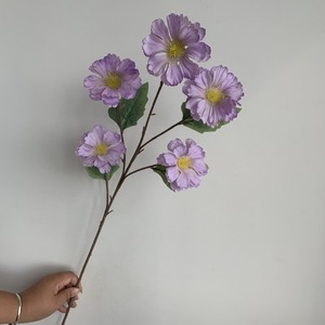 Neue künstliche Blume 5-Kopf Hibiskus Glück Blume Hochzeits saal Dekoration Versch önerung dekorative Vase Arrangement Blume - Product Image 3