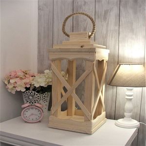 Linterna de vela de madera de Sheesham, linterna rústica hecha a mano para iluminación ambiental, sala de estar, dormitorio, decoración del hogar - Product Image 4