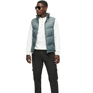 Chalecos sin mangas para hombre, estilo slim fit, con cremallera completa, transpirables, con diseño de cuello, personalizables, lisos, estilo urbano, gran venta. - Product Image 2