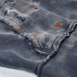 Cómodas sudaderas con capucha de ácido para hombre Otoño Invierno Temporada Uso Diseño y tamaño Premium 100% Algodón Servicio OEM Sudaderas con capucha de lavado ácido para hombre - Product Image 4