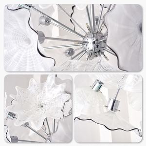 Lustre en verre de Murano fait main, <span class=keywords><strong>d</strong></span>écoration artistique de luxe, boule de verre, fleur, <span class=keywords><strong>luminaire</strong></span> suspendu LED G4 <span class=keywords><strong>pour</strong></span> hôtel, <span class=keywords><strong>entrée</strong></span> de maison, <span class=keywords><strong>hall</strong></span> - Product Image 5