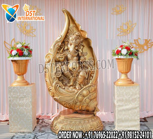 ตกแต่งทางเข้าห้องโถงแต่งงานด้วยรูปปั้นพระพิฆเนศสีทองรูปพระพิฆเนศสำหรับตกแต่งทางเข้างานแต่งงานรูปปั้นพระพิฆเนศออสเตรเลีย - Product Image 4
