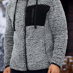 Professional Custom Manufacturers <b>Sherpa</b> Fluffy <b>Fleece</b> Hoodie Thick Warmi Winter Hoodies <b>Men</b> Fur Lined <b>Sherpa</b> <b>Fleece</b> hoodie - Product Image 2