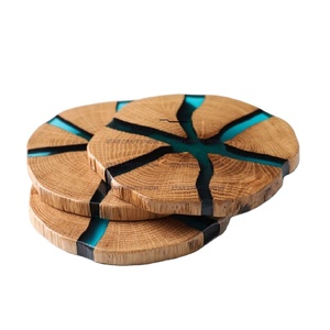 Posavasos de buena calidad de nuevo estilo, posavasos de resina epoxi de Río de madera y resina, el mejor posavasos para oficina y hogar de SCI - Product Image 2