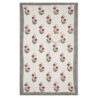 Fait à la main indien 100% coton bloc à la main imprimé floral rouge et blanc couette 60x90 pouces bordure classique sans azo OEM
