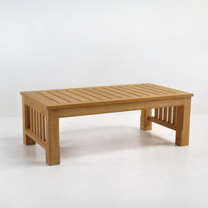 Table basse en bois de teck massif Offre Spéciale robuste Wibisana Design minimaliste moderne écologique pour meubles de maison et terrasse extérieure - Product Image 4