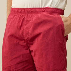 Short de plage personnalisé rouge foncé solide 100% polyester léger séchage rapide été maillot de bain pour hommes taille élastique cordon Surf - Product Image 5