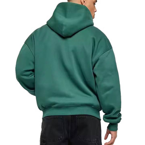 Sweat à capuche zippé personnalisé blanc zippé recadrée hommes pantalons de survêtement et sweat à capuche 100% coton recadrée coton sweats à capuche pour hommes - Product Image 2