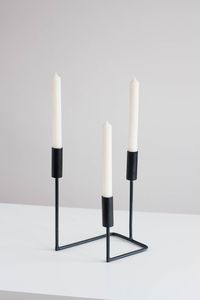 Wholesale Price Classic Design Modern <b>Black</b> Iron Pillar <b>Candlestick</b> <b>Holders</b> Candle <b>Holders</b> Set - Product Image 5