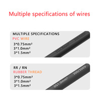 Câble d'alimentation Standard Europe Schuko CEE7/7 3pin Plug à Iec320 Ac Lead Cable Eu C13 Rallonge d'alimentation